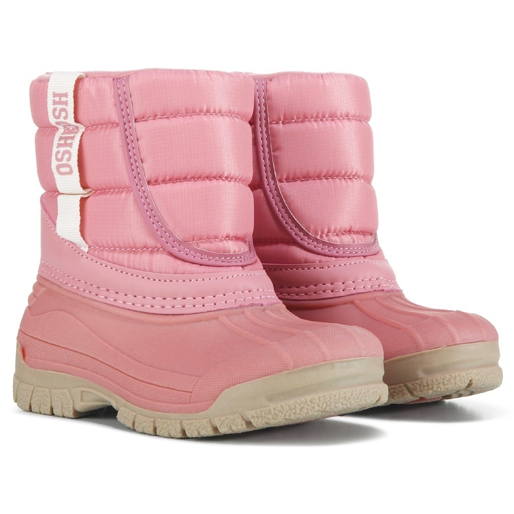 Osh Kosh pink and white splash winter rain boots size 1